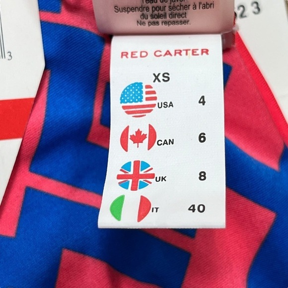 Red Carter NWT Passion Classic Hipster Bikini Bottom Reversible Red Blue XS‎ - Picture 9 of 12